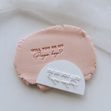 Blank calendar arch set of 8 including 7 embosser phrases