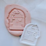 Encanto front door with butterfly & florals stamp and cutter