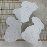 Odd Bunch- bunny cookie, tulip bunny & boho sitting bunny