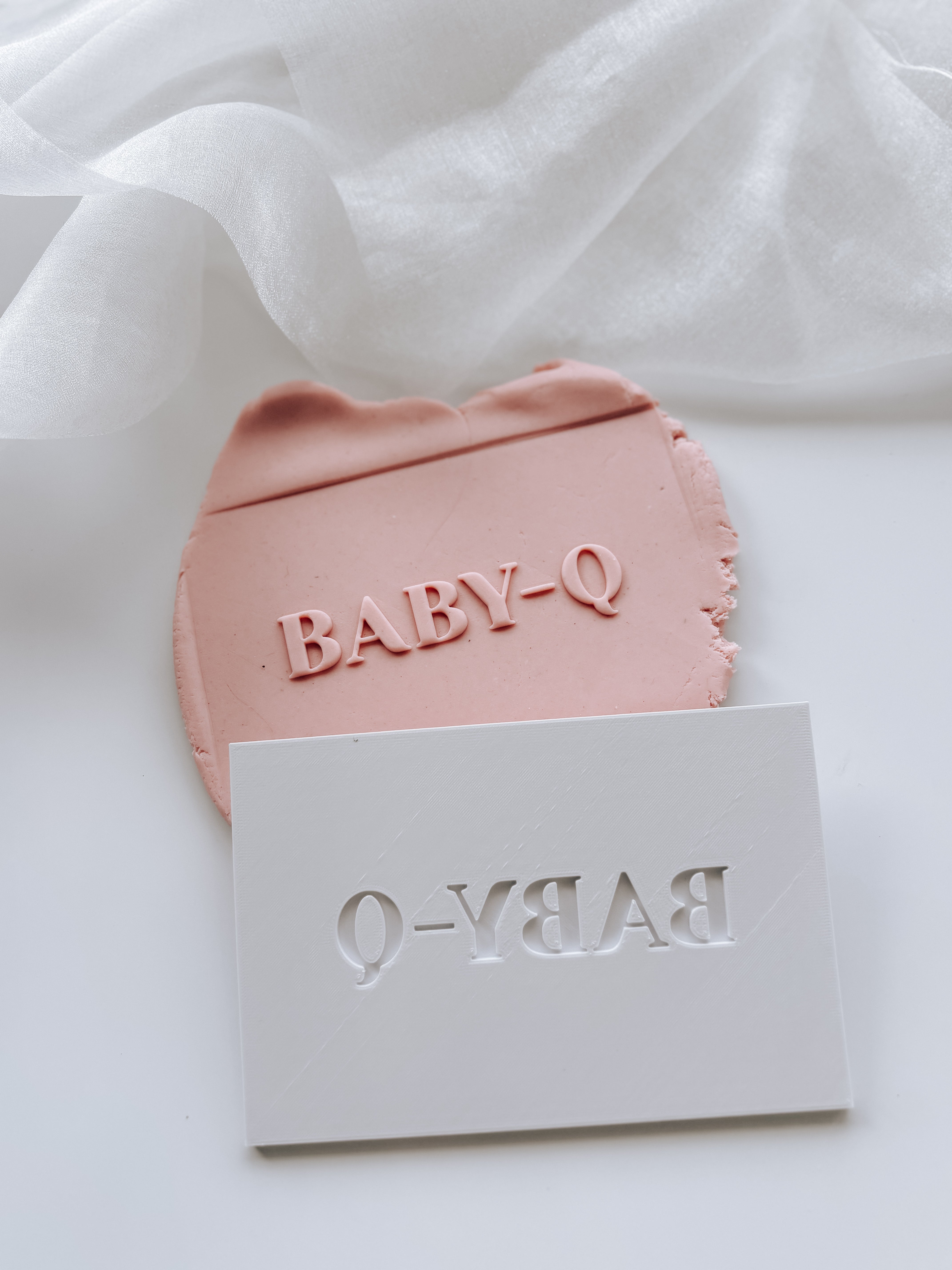 Baby Q BBQ font stamp and cutter