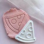 Simple slice of pizza embosser stamp and cutter