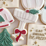 NEW Christmas cocktail with bow debosser and cutter