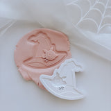 Detailed floppy witches hat with florals stamp and cutter