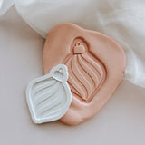 Simple Raised swirl bauble debosser stamp and cutter