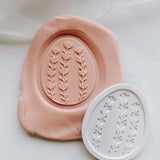 Easter egg with floral pattern stamp and cutter