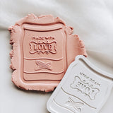 Pasta packet “Made with love” stamp and cutter