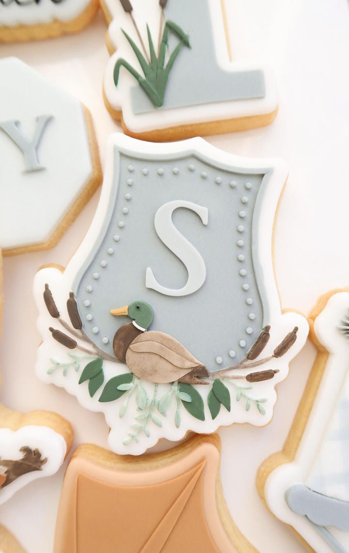 Duck themed plaque with initial stamp and cutter