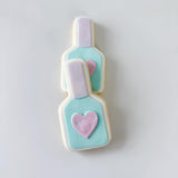 Nail polish with heart debosser and cutter