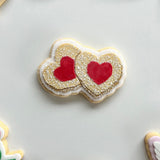 Jam filled heart biscuits stamp and cutter