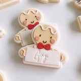 Gingerbread boy DIY customisable Name tag stamp and cutter