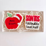 Apple with santa hat debosser and cutter