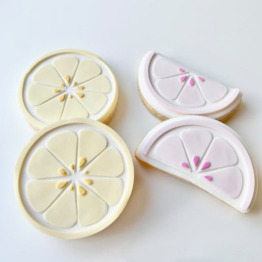 Lemon set of 2 debossers and cutters