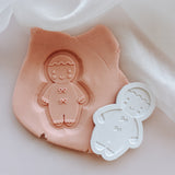 Cute gingerbread debosser stamp and cutter