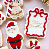 Merry Christmas Bow & ribbon frame debosser stamp and cutter