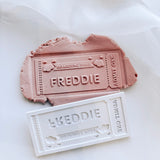 Boarding pass personalised stamp and cutter