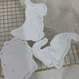 Odd Bunch- triceratops, party T-Rex & sitting dinosaur
