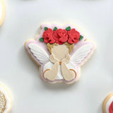 Cupid statue with rose crown stamp and cutter