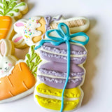 Stacked macaron with beautiful bow debosser and cutter