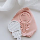 Baby Q BBQ grill rattle stamp and cutter