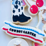 Cowgirl boots with bow stamp & cutter