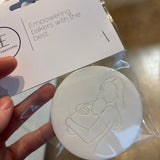 SALE mum with baby on round stamp and cutter