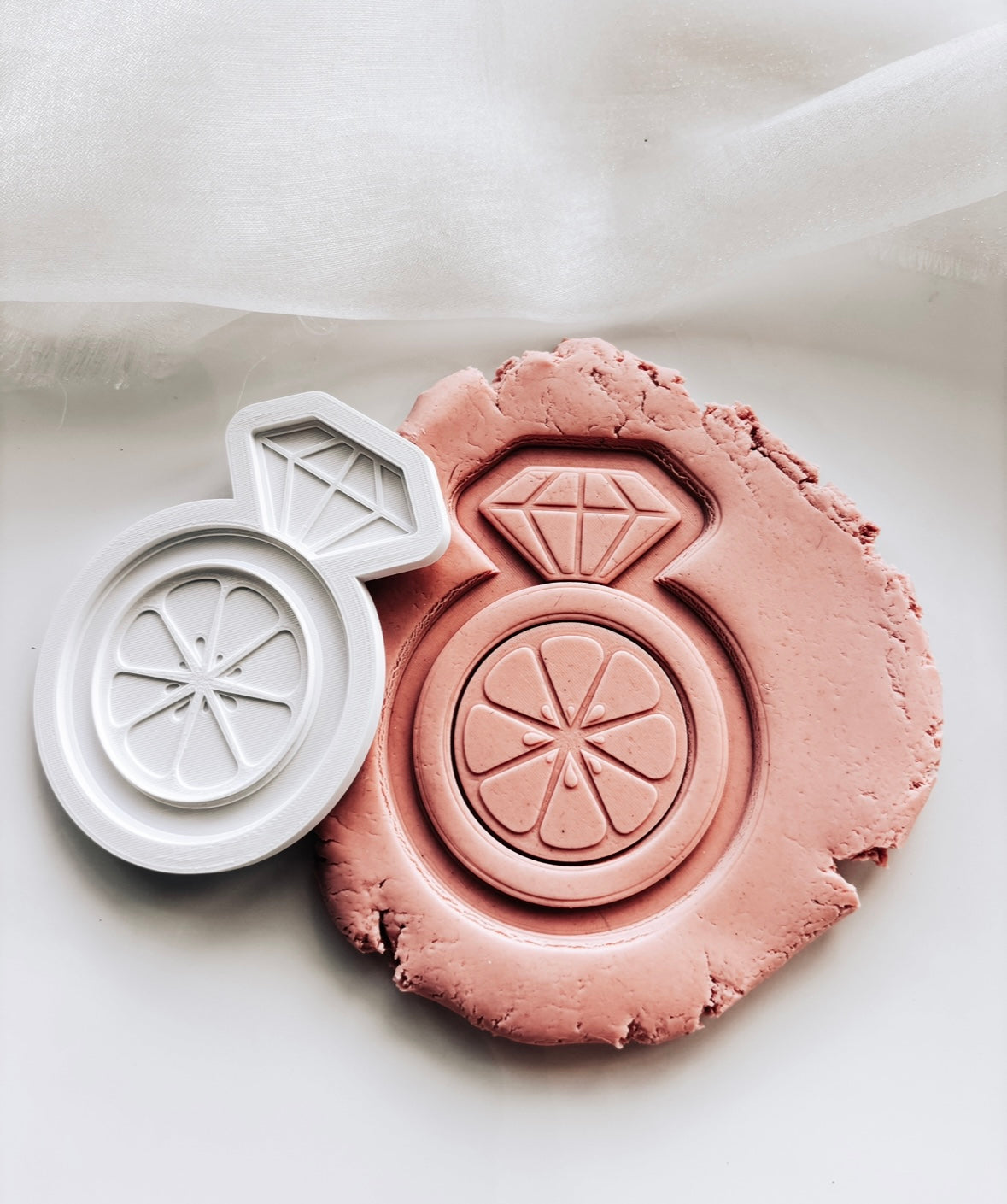 Lemon citrus themed ring stamp and cutters set
