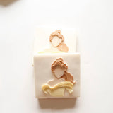 Set of 3 princesses silhouette plates