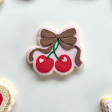 Cherries with double bow stamp and cutter