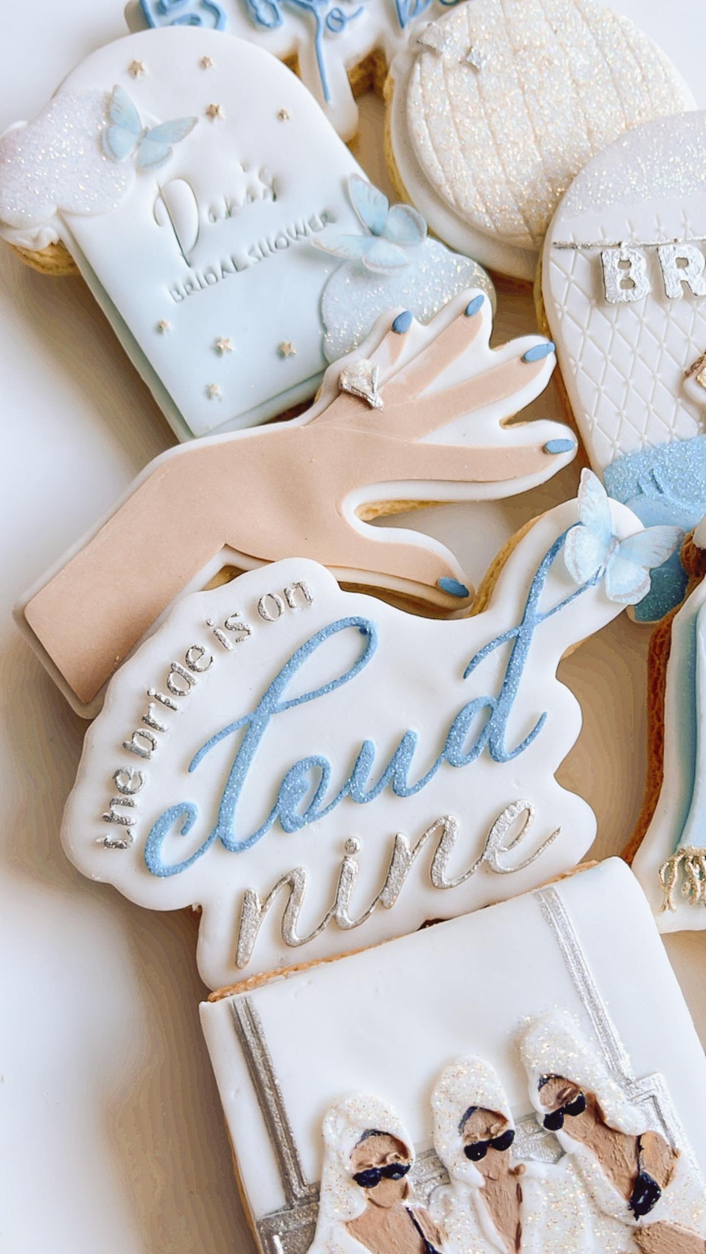 The bride is on cloud nine stamp and cutter