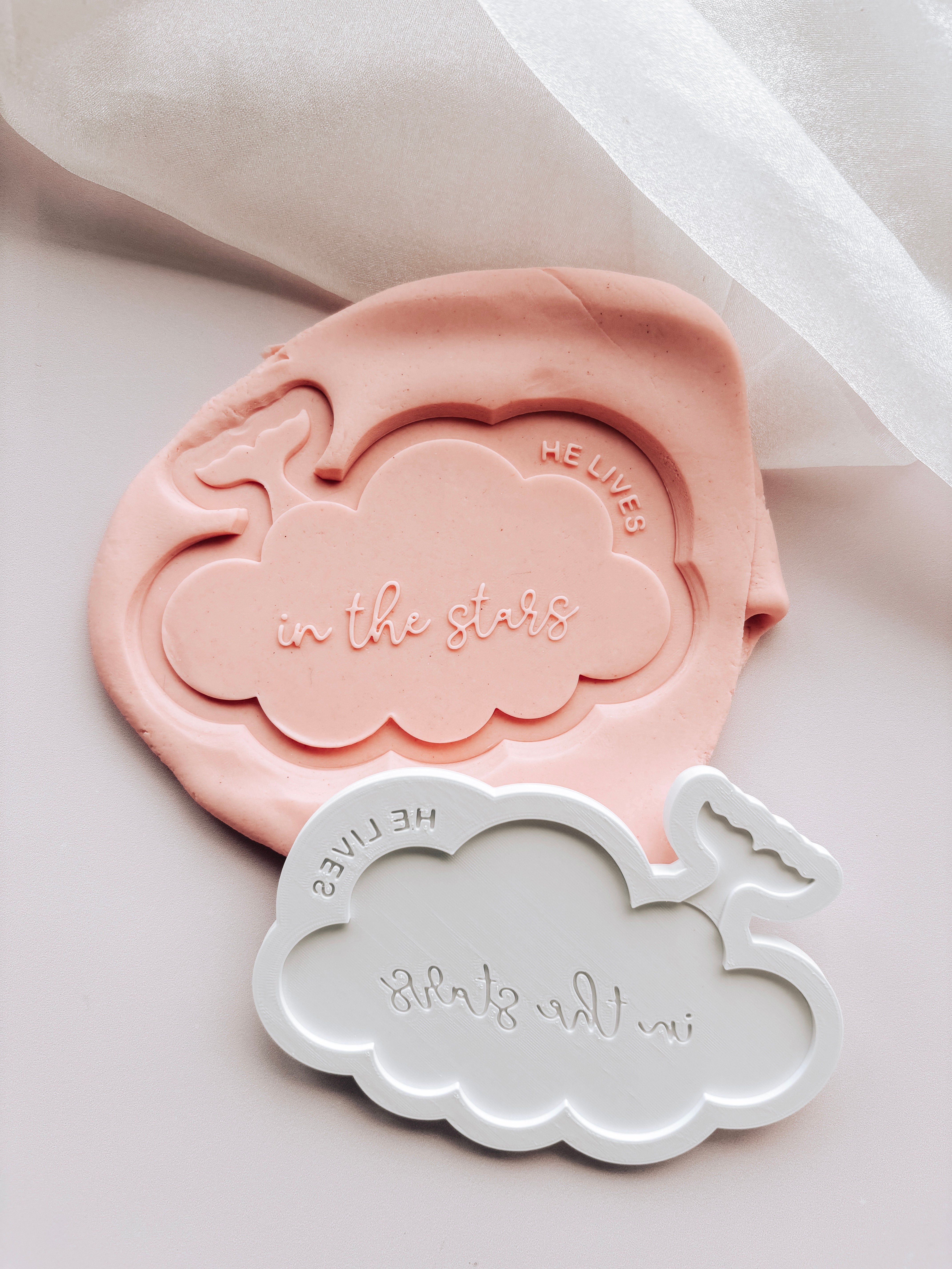 He lives in the stars whale in cloud stamp and cutter