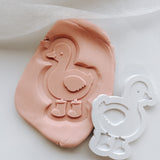 SALE Goose or duck in gumboots stamp and cutter