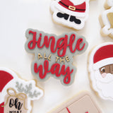Jingle all the way font stamp and cutter
