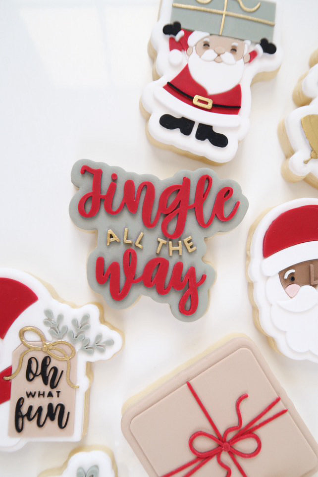 Jingle all the way font stamp and cutter