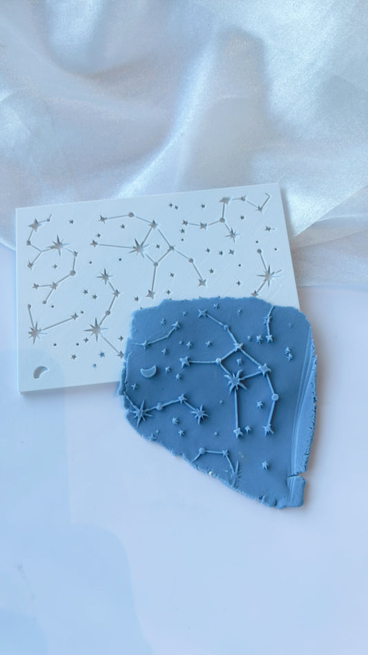 Space constellation/ star pattern debosser plate