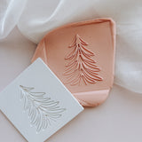 Simple Line Christmas Tree on plate debosser stamp and cutter
