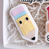 PLAIN pencil with grad hat stamp & cutter