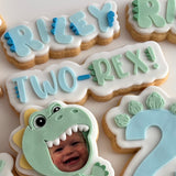 Two- rex! Dinosaur themed font stamp and cutter