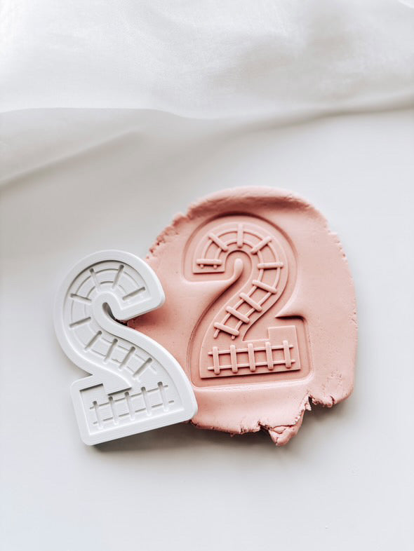 Train Themed Number 2 Cookie Stamp & Cutter