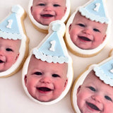 Edible image 1st birthday themed party hat stamp & cutter
