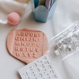 Simple letter plate to customise backpack plate and cutters set