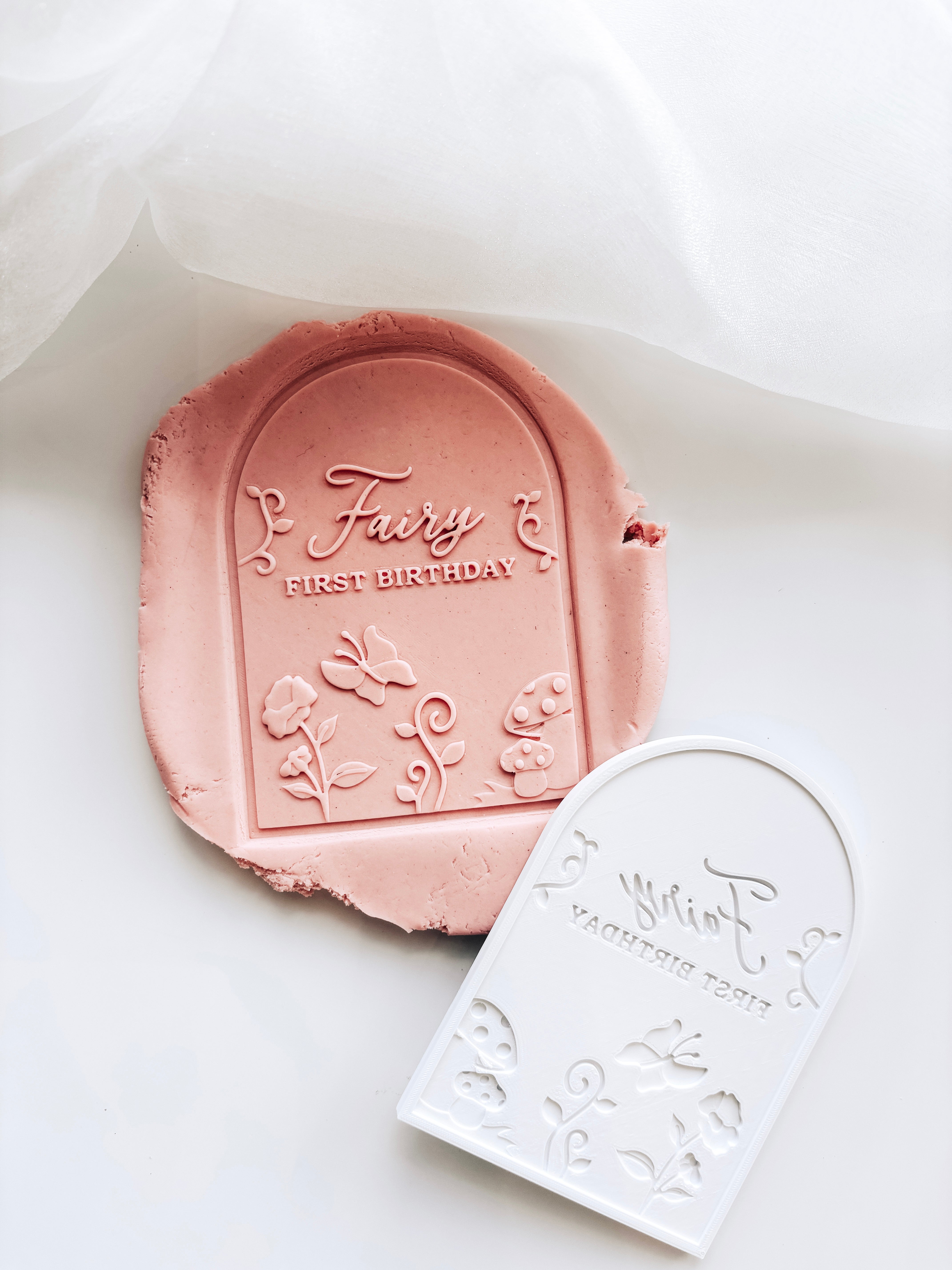 Customisable “____ Fairy First Birthday” arch debosser