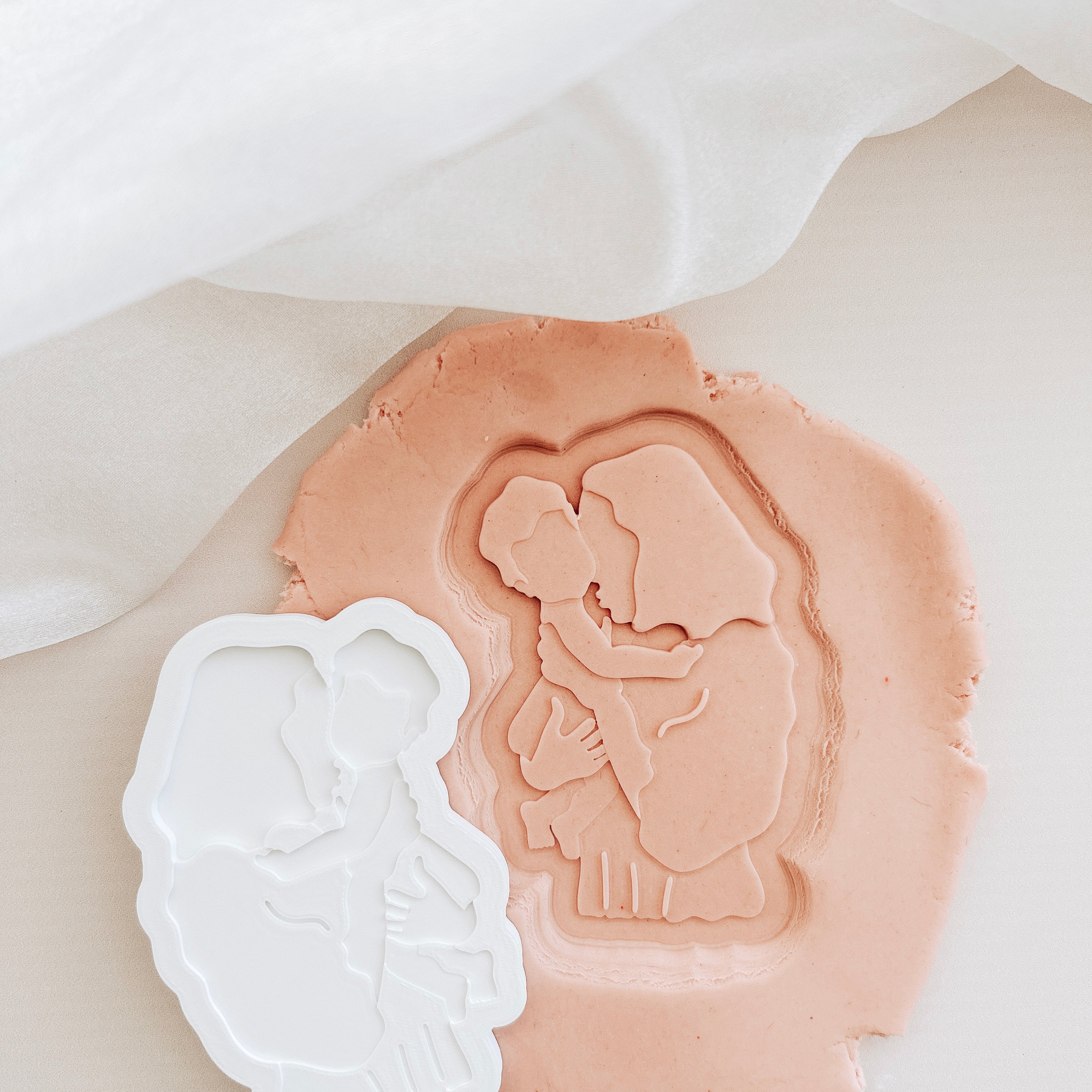 Mother’s Day silhouette- hugging baby stamp and cutter