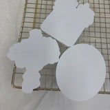 Odd Bunch- baby breath, lady w frame & invitation