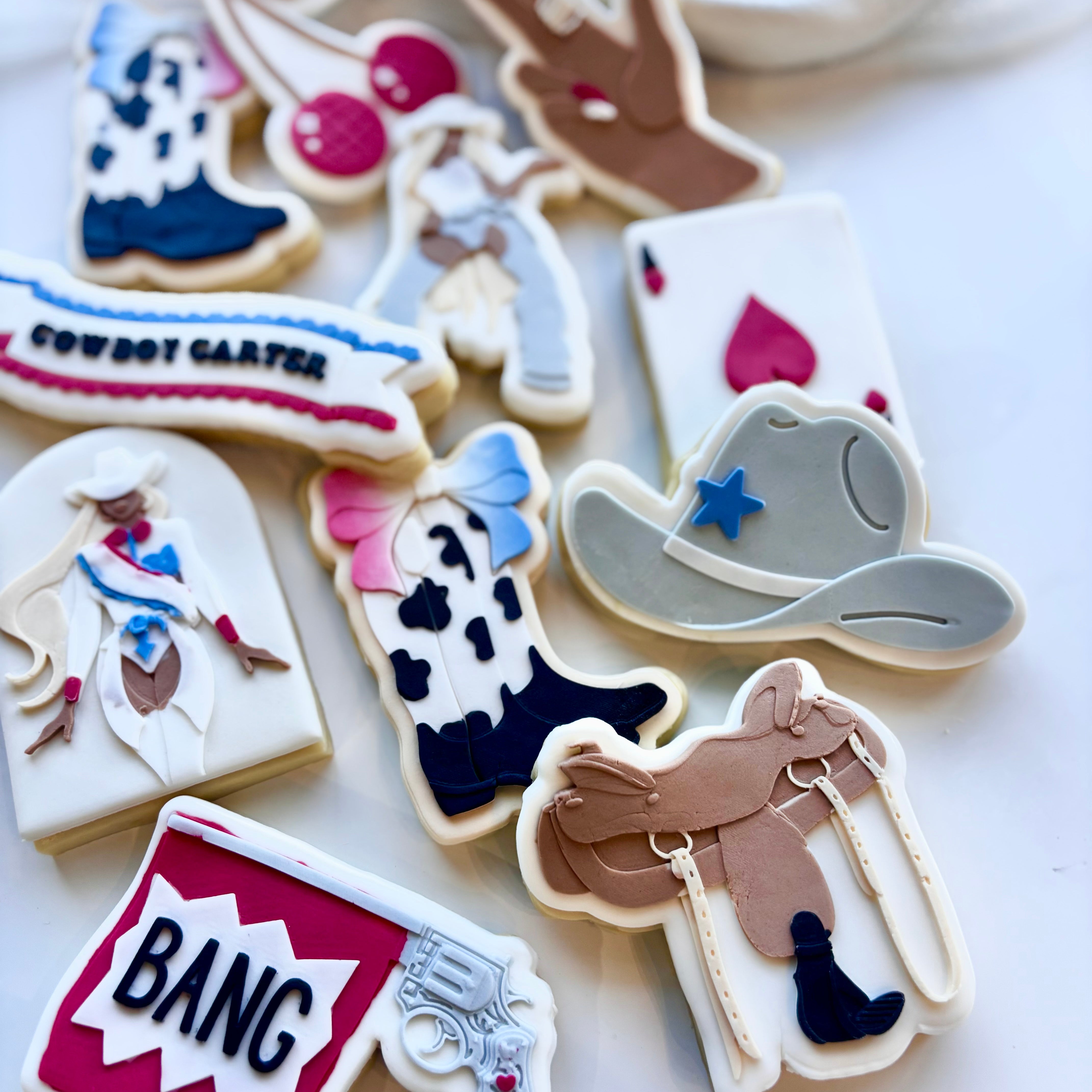 Detailed Ridding Saddle Cowboy Carter Stamp and Cutter