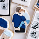 Father Holding Daughter Silhouette Debosser Stamp and Cutter