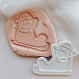 Santa Claus in Sleigh debosser stamp and cutter
