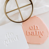 Oh baby cake plate and cutter
