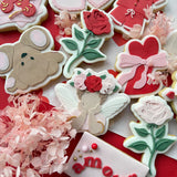 Cupid statue with rose crown stamp and cutter
