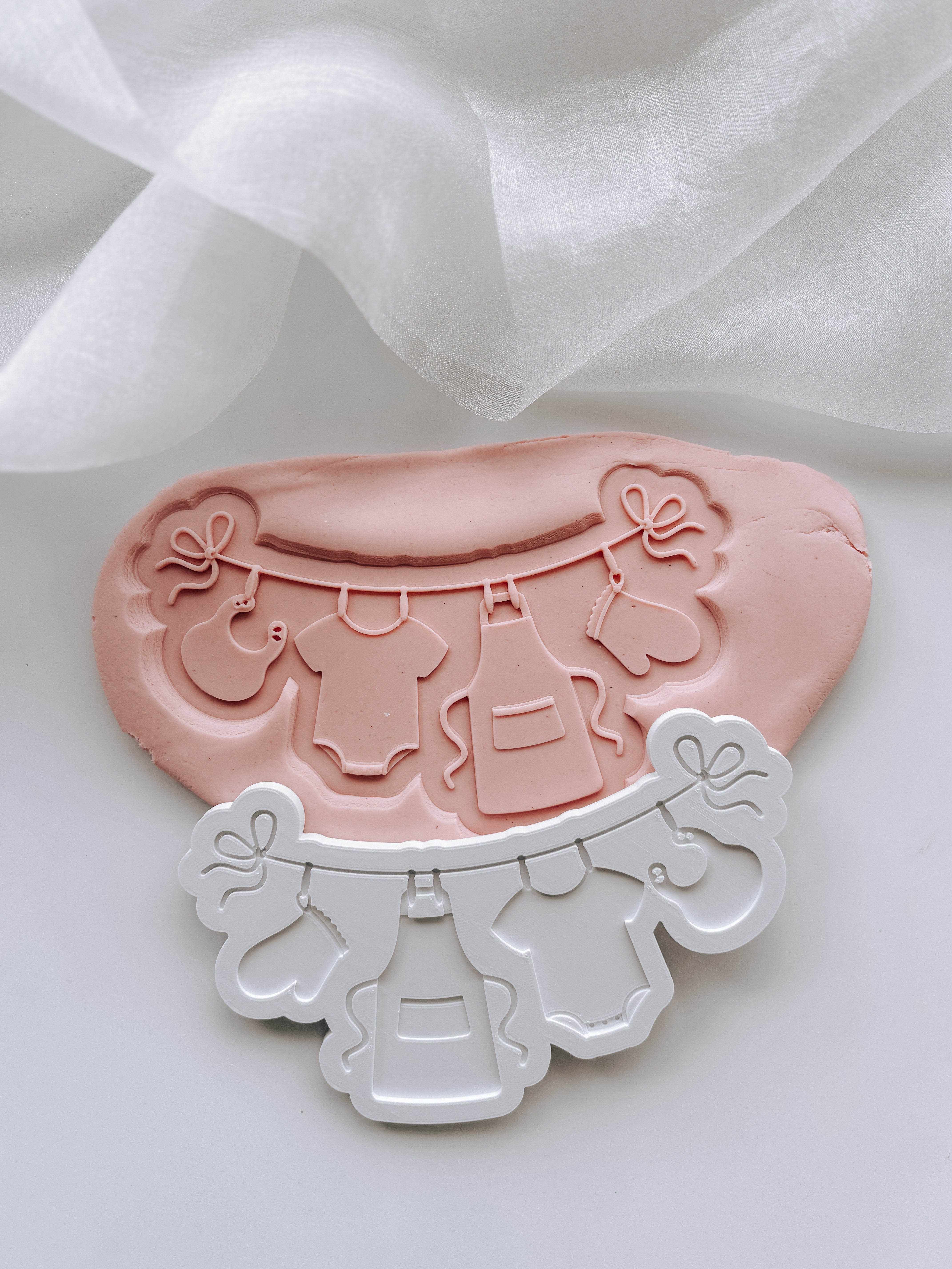 Baby Q BBQ hanger stamp and cutter