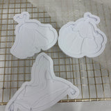 Odd Bunch- princess dress, princess gown & heel on pillow